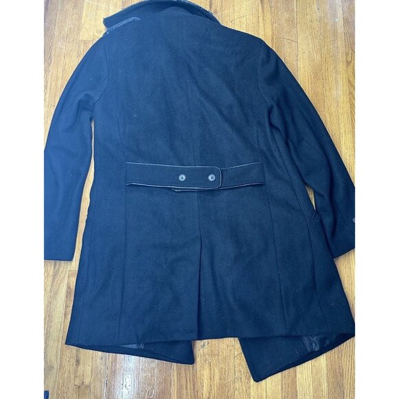 Men H&M Pea Coat US 38 R Large Size Black   Overcoat Peacoat - Picture 5 of 9